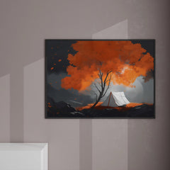 Crimson Canopy - Framed matte paper